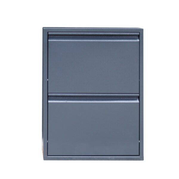 Jessan Ofis 2 li Metal Ayakkabılık Antrasit